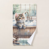 Niedliche Bubbly Kitt Bath Time Badhandtuch Set (Handtuch)
