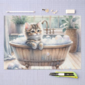 Niedliche Bubbly Kitt Bath Time Decoupage Seidenpapier (Handwerk)