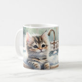 Niedliche Bubbly Kitt Bath Time Kaffeetasse (Vorderseite Links)