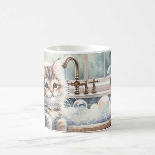 Niedliche Bubbly Kitt Bath Time Kaffeetasse (Mittel)