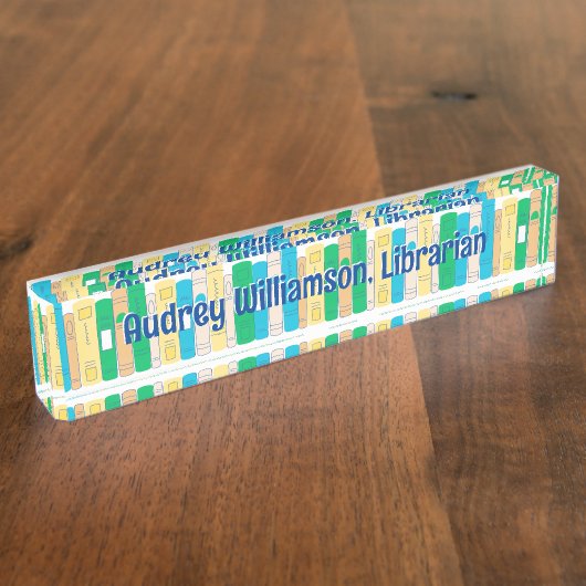 Niedliche Bücher - Bibliothek Namensplakette (Seite)