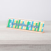 Niedliche Bücher - Bibliothek Schreibtischnamensplakette (Vorderseite )