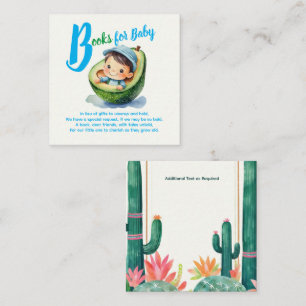 Niedliche Bücher für Baby Boy Shower Fiesta Avocad Begleitkarte
