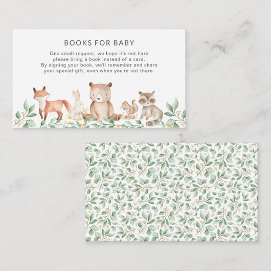 Niedliche Bücher für die Kinderdusche Begleitkarte (Vorne/Hinten)