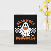 Niedliche Bücher Ghost Read more Books Fun Teacher Karte (Gelbe Blume)
