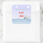 Niedliche Buchplatte Quadratischer Aufkleber (Tasche)