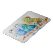 Niedliche Budgie Budgethilfen Vogel Wasserfarben K Magnet (Linke Seite)