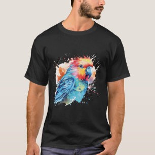 Niedliche Budgie Watercolor Art T-Shirt