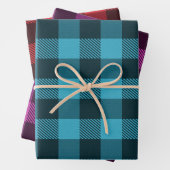 Niedliche Büffel-karierte Wrapping Paper Sheets Geschenkpapier Set (Beispiel)