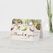 Niedliche Bug & Raupe Kinderdusche Dankeskarte (Vorderseite)