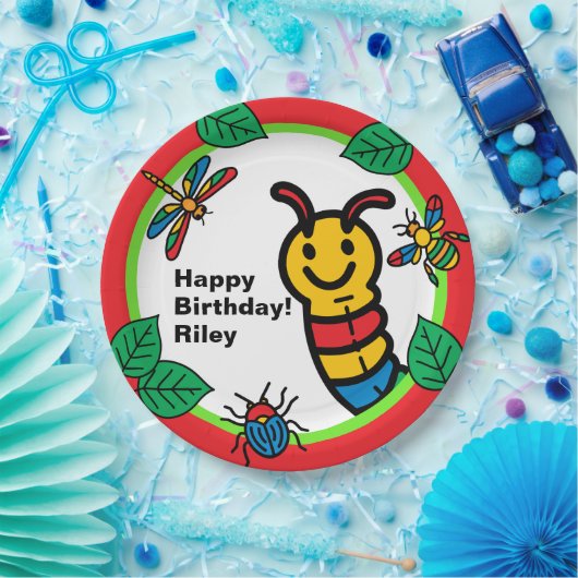 Niedliche Bug- und Insektenschutzmittel Pappteller (Party)