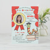 Niedliche Bugattentafel mit Foto Einladung (Stehend Vorderseite)