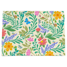 Niedliche Bugs Funny Floral Spring Summer Pastel G Große Geschenktüte