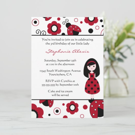 Niedliche Bugs-Geburtstagsfeier Einladung (Stehend Vorderseite)