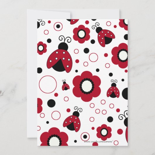 Niedliche Bugs-Geburtstagsfeier Einladung (Rückseite)