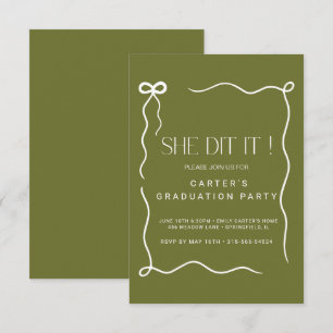 niedliche Bugschleife, Minimalistische Schwarz-Wei Save The Date