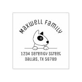 Niedliche Bull Terrier Dog Arch, Familiendadresse Gummistempel (Prägung)