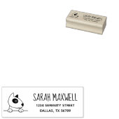 Niedliche Bull Terrier Dog Pet Adresse Gummistempel (Stempel)