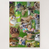 Niedliche Bulldog Art | Foto Collage Hunde Puzzle (Vertikal)