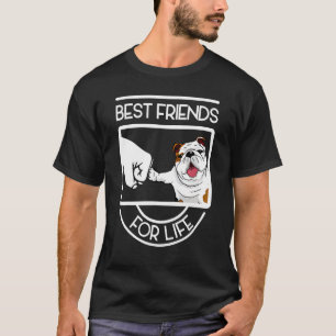 Niedliche Bulldog Best Friends for Life Gift Dog L T-Shirt