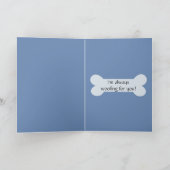 Niedliche Bulldog-Grußkarte Feiertagskarte (Innenseite)