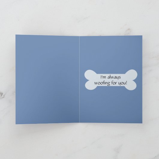 Niedliche Bulldog-Grußkarte Feiertagskarte (Innenseite)