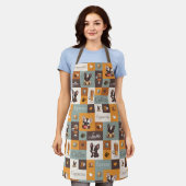 Niedliche Bulldog-Kaffee-Liebe Schürze (Getragen)