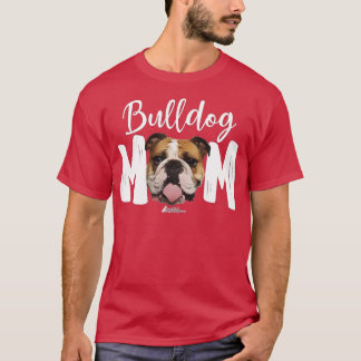 Niedliche Bulldog Mama Top, Funny Dog Walking für T-Shirt