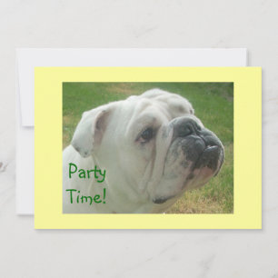 Niedliche Bulldog-Party Einladungen