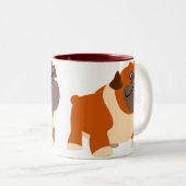 Niedliche Bulldog-Tasse Zweifarbige Tasse (VorderseiteRechts)