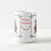 Niedliche Bulldog Weihnachtsfeier Tasse (Mittel)