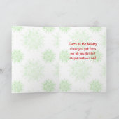 Niedliche Bulldog-Weihnachtskarte Feiertagskarte (Innenseite)