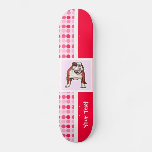 Niedliche Bulldogge Skateboard (Vorderseite)