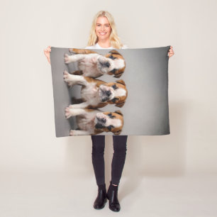 Niedliche Bulldoggen Welpen   Dog Lovers Gift Fleecedecke