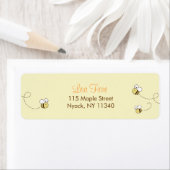 Niedliche Bumble Bee Baby Dusche Adressetiketten (Insitu)