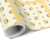 Niedliche Bumble Bee Boy Girl Babydusche Geschenkpapier (Rolleneckpunkt)