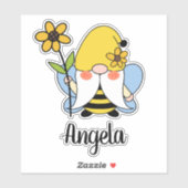 Niedliche Bumble Bee Gnome Sticker (Blatt)