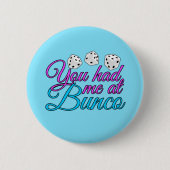 Niedliche Bunco Game Night Pink Blue Diät Button (Vorderseite)