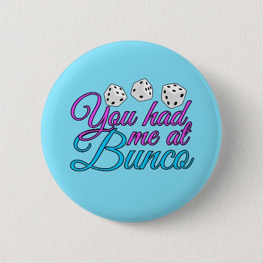 Niedliche Bunco Game Night Pink Blue Diät Button (Vorderseite)