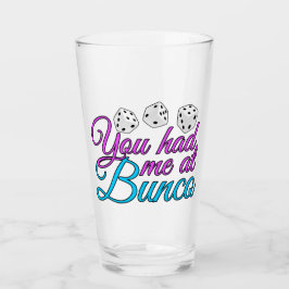 Niedliche Bunco Game Night Pink Blue Diät Glas