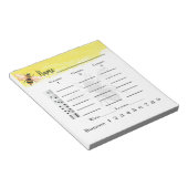 Niedliche Bunco Score Sheets Notizblock (angewinkelt)