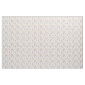 Niedliche Bunne und Blume.Weiß. Stoff (Fat Quarter (45,7 x 55,9 cm))