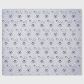 Niedliche Bunnies auf Polka-Punkten Geschenkpapier (Flach)