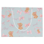 Niedliche Bunnies & Bows Minzbeutel Große Geschenktüte (Rückseite)