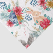 Niedliche Bunnies & Eichhörnchen Weihnachtszittel Seidenpapier (Ausschnitt)