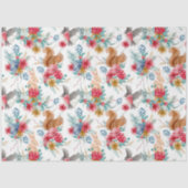 Niedliche Bunnies & Eichhörnchen Weihnachtszittel Seidenpapier (Vorderseite)