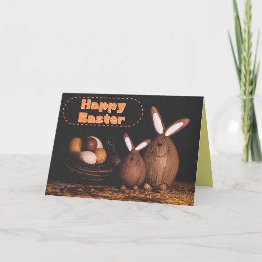 Niedliche Bunnies Happy Oaster Card Dankeskarte (Vorderseite)
