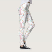 Niedliche Bunnies in Blume Gartenmuster Leggings (Rechts)