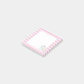 Niedliche Bunnies mit Frühlingsmessen und Schmette Post-it Klebezettel (angewinkelt)