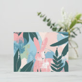 Niedliche Bunny Artistic Happy Ostergrußkarte Feiertagskarte (Stehend Vorderseite)
